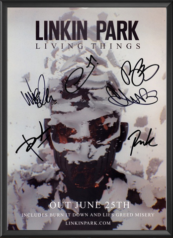 Linkin Park - Living Things Signed Music Print